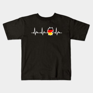 German Flag My Heart Beats for Germany Kids T-Shirt